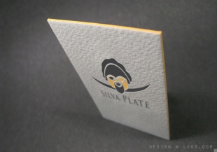 Silva Plate restaurant business card design